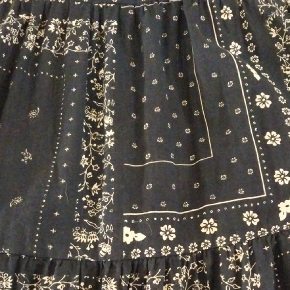 Universal Thread Navy Bandana Print Maxi Skirt with Smocked Waist - Picture 10 of 10